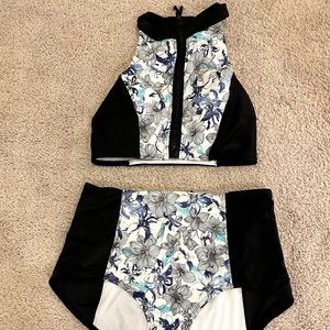 High Waisted 2 Piece Swim Suit